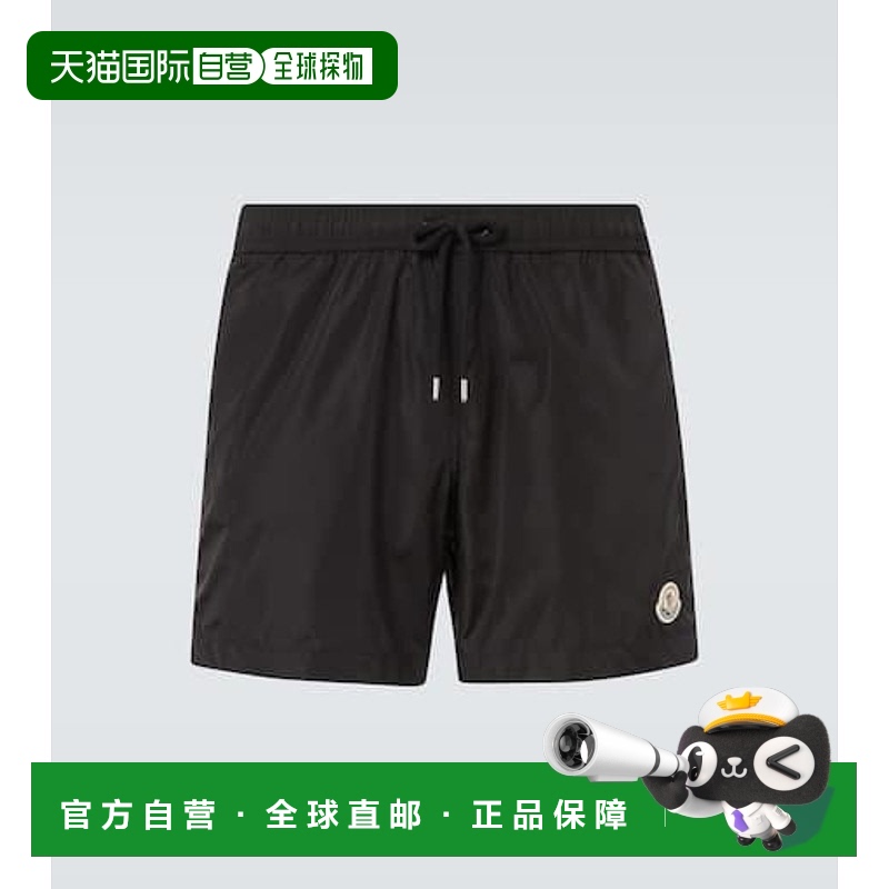 香港直邮潮奢 Moncler 盟可睐 男士 徽标泳裤 black黑色 舒适时尚