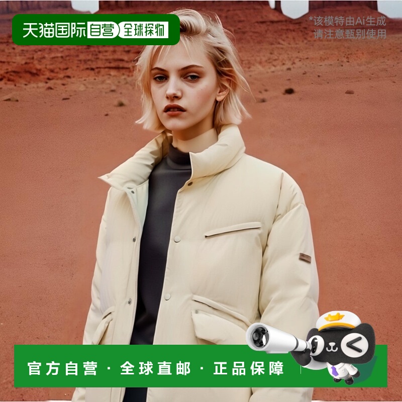 韩国直邮SATUR设计师款大气简约日常休闲个性棉服SA23FWMD02IV