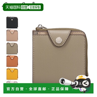 女士双折钱包纤薄 型拉链有黑色灰色橄榄 Largo 日本直邮Legato