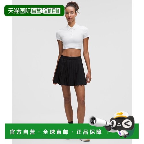 自营1h可退 欧洲直邮LULULEMON露露乐檬 高腰百褶网球裙长款