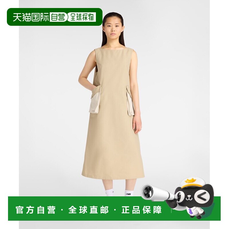 日本直邮New Balance 女装 长款拼色无袖连衣裙 WD61M02MBK,WD61M