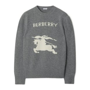 男士 灰色 针织毛衣 SS2025 圆领毛衣 81048781 BURBERRY