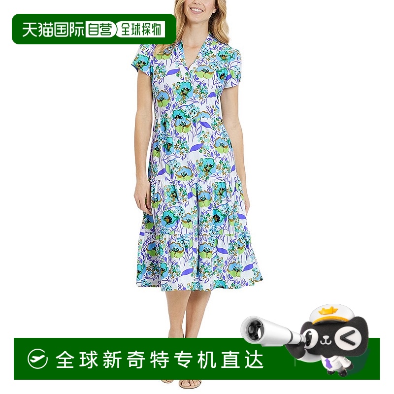 自营Jude Connally Libby 分层中长连衣裙 - 白色 【美国奥莱】直