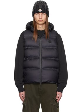Moncler 盟可睐 男士 黑色 Lausen 羽绒马甲 J20911A00131597Y2