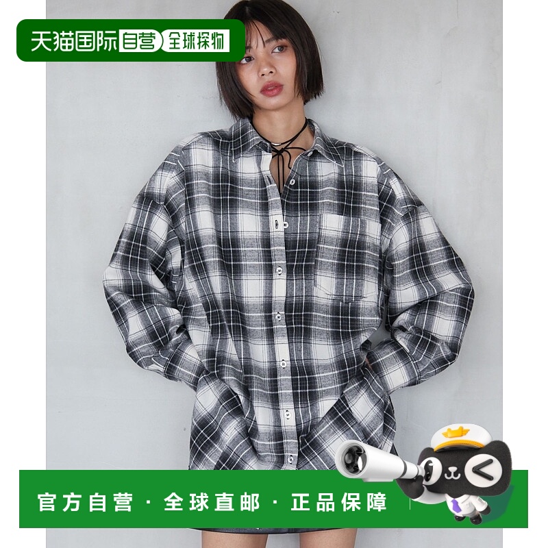 1h可退 日本直邮PAGEBOY 女装 多穿法渐变格纹2WAY衬衫 606682