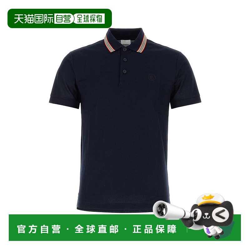 1h可退 香港直邮潮奢 Burberry 巴宝莉 男士 PIQUET 深蓝Polo衫 8
