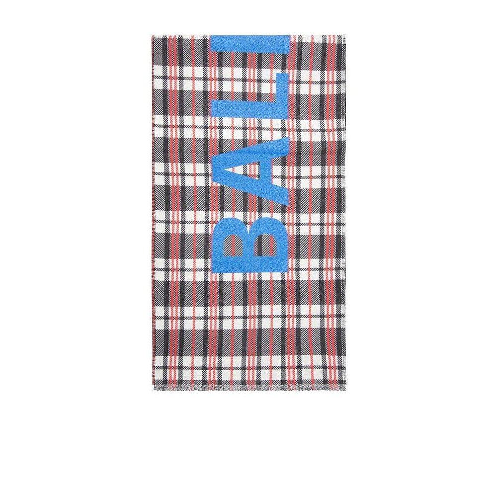 Balenciaga 巴黎世家 女士 徽标印花羊毛围巾 652613320B0