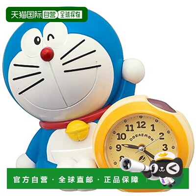 【日本直邮】Seiko Clock 置时钟 哆啦A梦 JF383A 蓝色 家居 & 厨