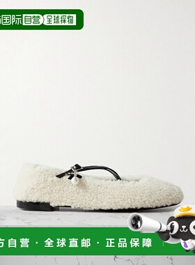 1h可退 香港直邮Jimmy Choo 周仰杰 女士 Eleri 精饰漆皮皮革边毛