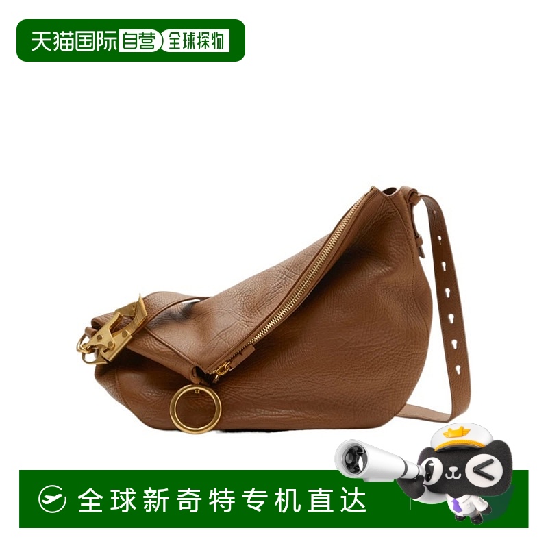 香港直邮BURBERRY女士斜挎包 80924041 SS2025棕色 Knight中号