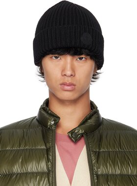Moncler 盟可睐 男士 黑色毛线帽 J20913B00030A9538