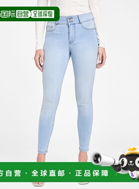 自营guessEco Emilia 高腰紧身牛仔裤 - 浅色水洗 美国奥莱直发