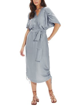 【美国奥莱】直发 ViX Ciara 细节中长连衣裙 - 蓝色