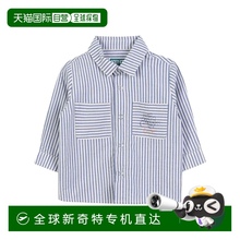 1h可退 香港直邮KENZO 男童T恤 K61280780 AW2025 白色 条纹衬衫