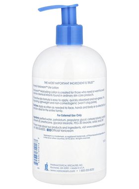 美国直邮Vanicream儿童保湿乳液适用于敏感肌肤无香453g