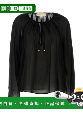 1h可退 香港直邮Michael Kors 迈克高仕 女士 黑色乔其纱衫 MR540