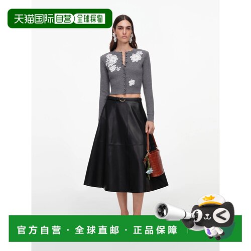 香港直邮Self-Portrait 女士 蕾丝花朵针织开衫 AW26150CGRGREY