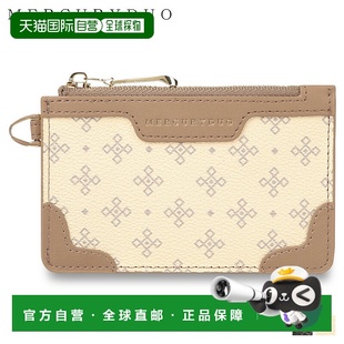 Duo 米色MER 女士 型拉链字母薄钱包黑色 9008 日本直邮Mercury