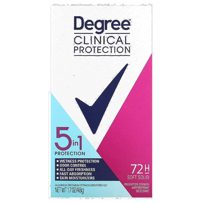 香港直邮Degree临床防护5 合 1 防护止汗除臭剂软固体1正品