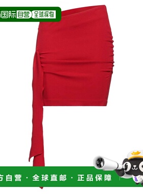 1h可退 香港直邮Blumarine 蓝色情人 女士 迷你半身裙 red红色 舒