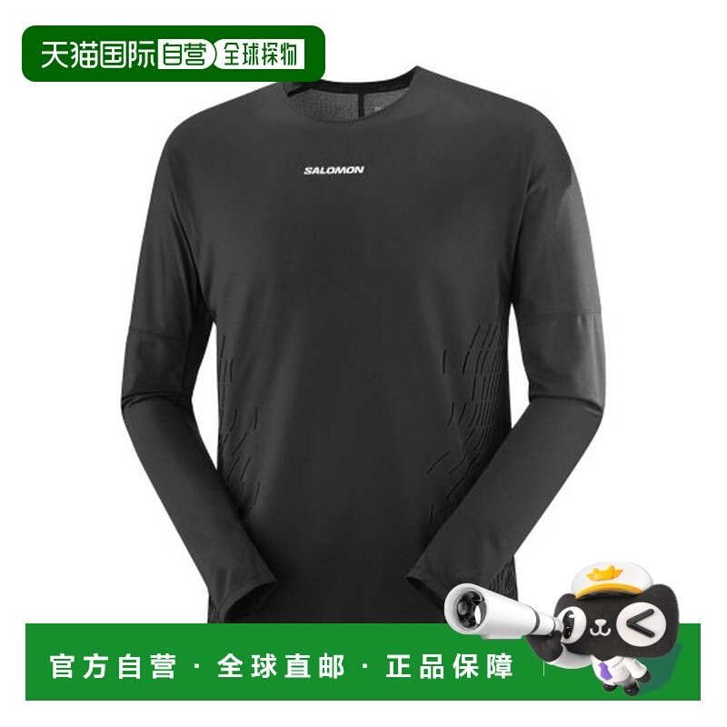 自营欧洲直邮SALOMON SENSE AERO男士黑色合成纤维长袖T恤运动,运动服/休闲服装,运动T恤,淘宝优惠券,粉丝福利购,淘宝优惠卷