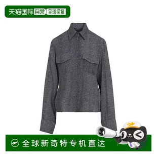 灰色 自營 ermanno scervino印花灰色粘膠襯衫 美國奧萊直發(fā)