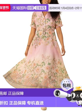 自营Hale Bob Silk & Linen-Blend Haley Midi Dress - pink 美国