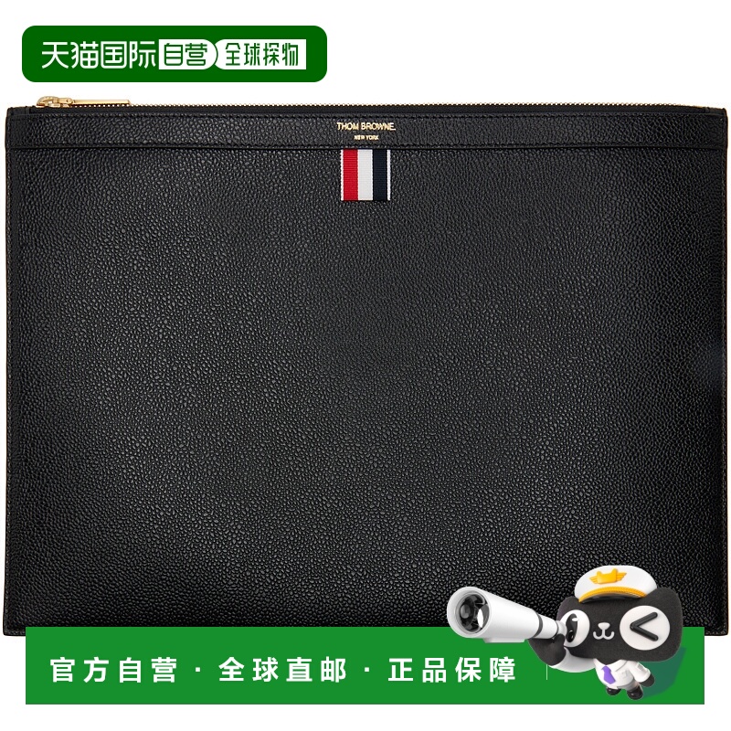 香港直邮潮奢 Thom Browne 汤姆 布朗 男士 黑色大号文件袋 MAC02