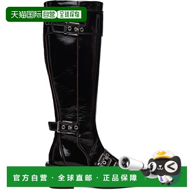 1h可退 香港直邮潮奢 GANNI 甘尼 女士 黑色 Feminine Buckle 高