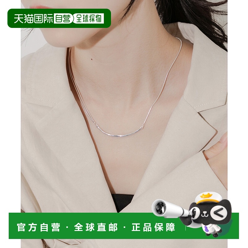 1h可退 日本直邮SMELLY 女士 简约金属曲线吊坠 项链 SMA62PF054