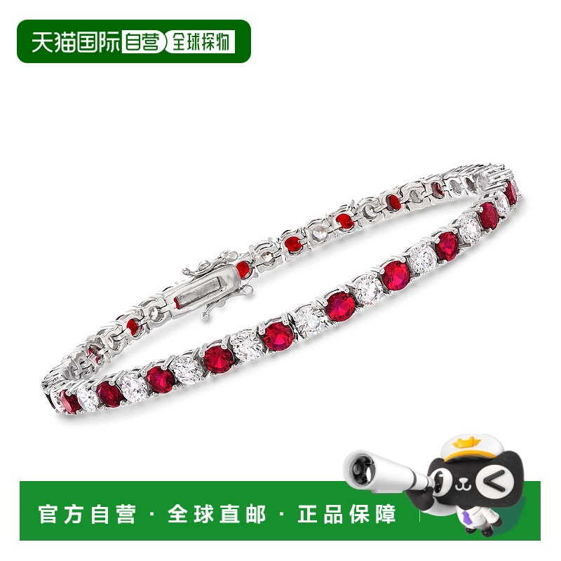 ross-simonsRoss Simons 925 纯银模拟红宝石和 CZ 网球手链 7.5