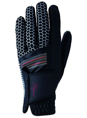 日本直邮Kasco高尔夫手套男士手背伸缩号好黑色 ZI-1926 21cm