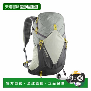 自营欧洲直邮Salomon Aerotrek男士鼠尾草绿/铁灰色聚酰胺徒步背