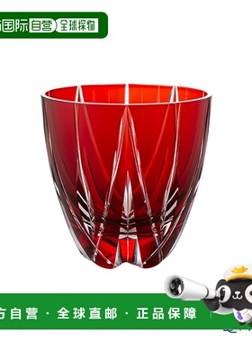 日本直邮田岛玻璃 江户切子星花纹章玻璃杯 铜红 75ml TK21-301-1