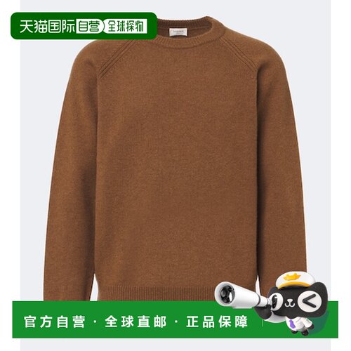 香港直邮Saint Laurent 圣罗兰 男士 羊绒毛衣 brown棕色 舒适时