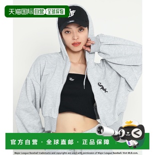 日本直邮BACK 宽松短款 FIELD女装 刺绣LOGO拉链帕卡 THE 1h可退