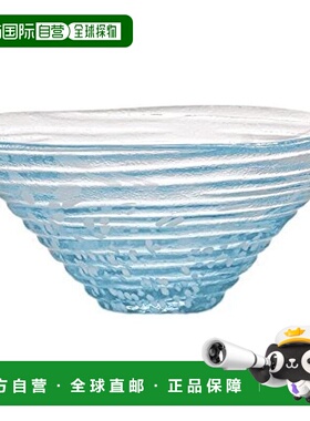 【日本直邮】东洋佐佐木玻璃盘日式玻璃小碗刨冰蓝色日本制 41531