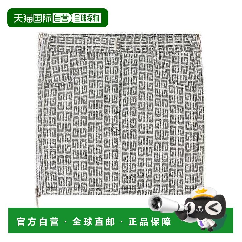 香港直邮Givenchy LOGO提花迷你半身裙 BW40GW13N0包臀裙a字裙