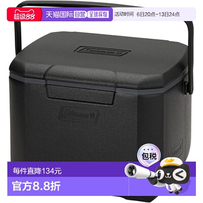 【日本直邮】科勒曼 Excursion 16夸脱冷藏箱（亮黑色）保温箱