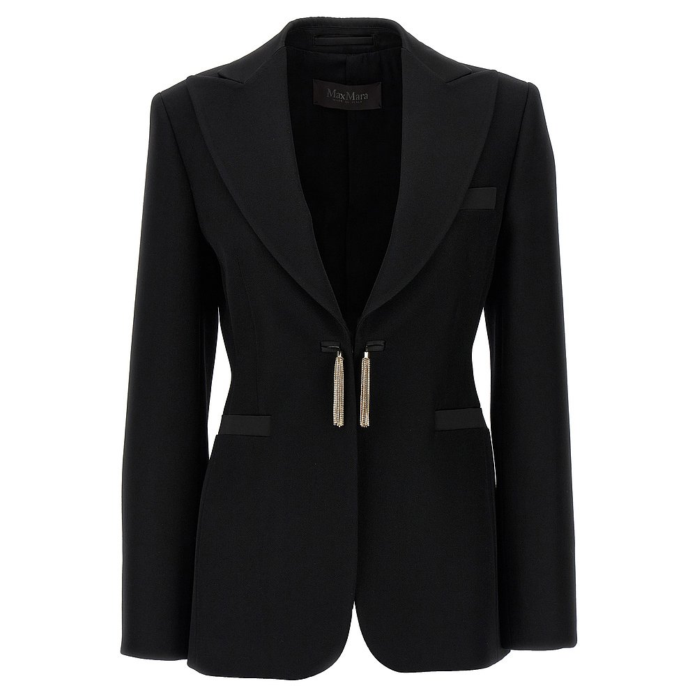 MAX MARA 女士夹克 BOEMIA002 AW2024 黑色 Black wool blazer