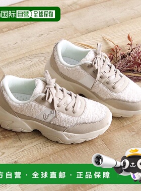 日本直邮Arnold Palmer 女士运动鞋厚底白色轻便运动鞋低帮皮蓬松