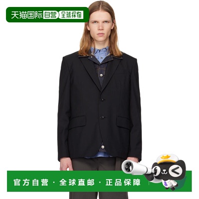 1h可退 香港直邮潮奢 Sacai 男士 黑色 Suiting & Denim 西装外套