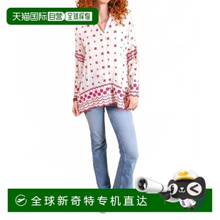 Crepe Whit 自營(yíng) Shirt Eyelet paparazziWomen Embroidered