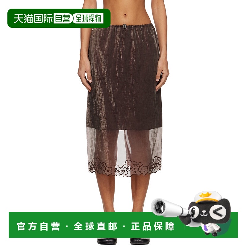 香港直邮Cecilie Bahnsen 女士 棕色 Bria 半身裙 325RTW17006