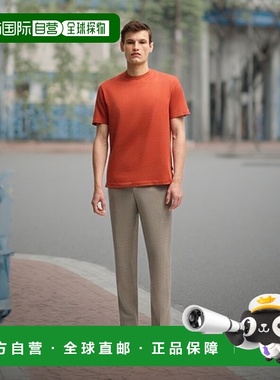 自营 boss深橙色微图案丝光棉T恤 美国奥莱直发