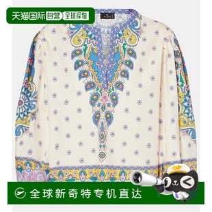 香港直邮Etro 女士 1小时内可退 艾特罗 whi 印花棉质上衣 000294
