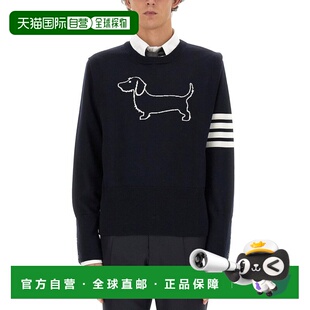 1h可退 香港直邮Thom Browne 汤姆 布朗 男士 四条纹圆领针织衫 M