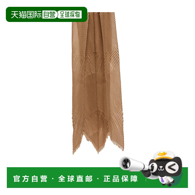 香港直邮MAX MARA 女士围巾 4546095106004 AW2025 棕色 褶皱羊绒