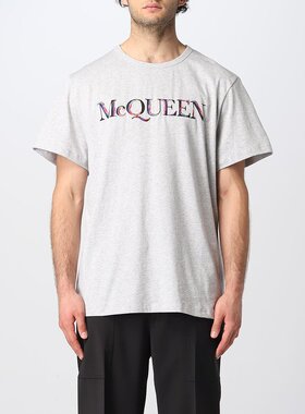 alexandermcqueen亚历山大麦昆男士圆领短袖T恤