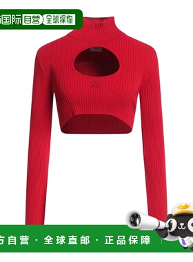 1h可退 香港直邮Courreges 女士 高领上衣 red红色 舒适时尚